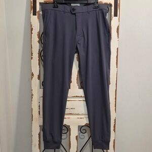 Greyson Montauk Joggers Mens 34 Charcoal Gray Golf Pants Tapered Cuffs